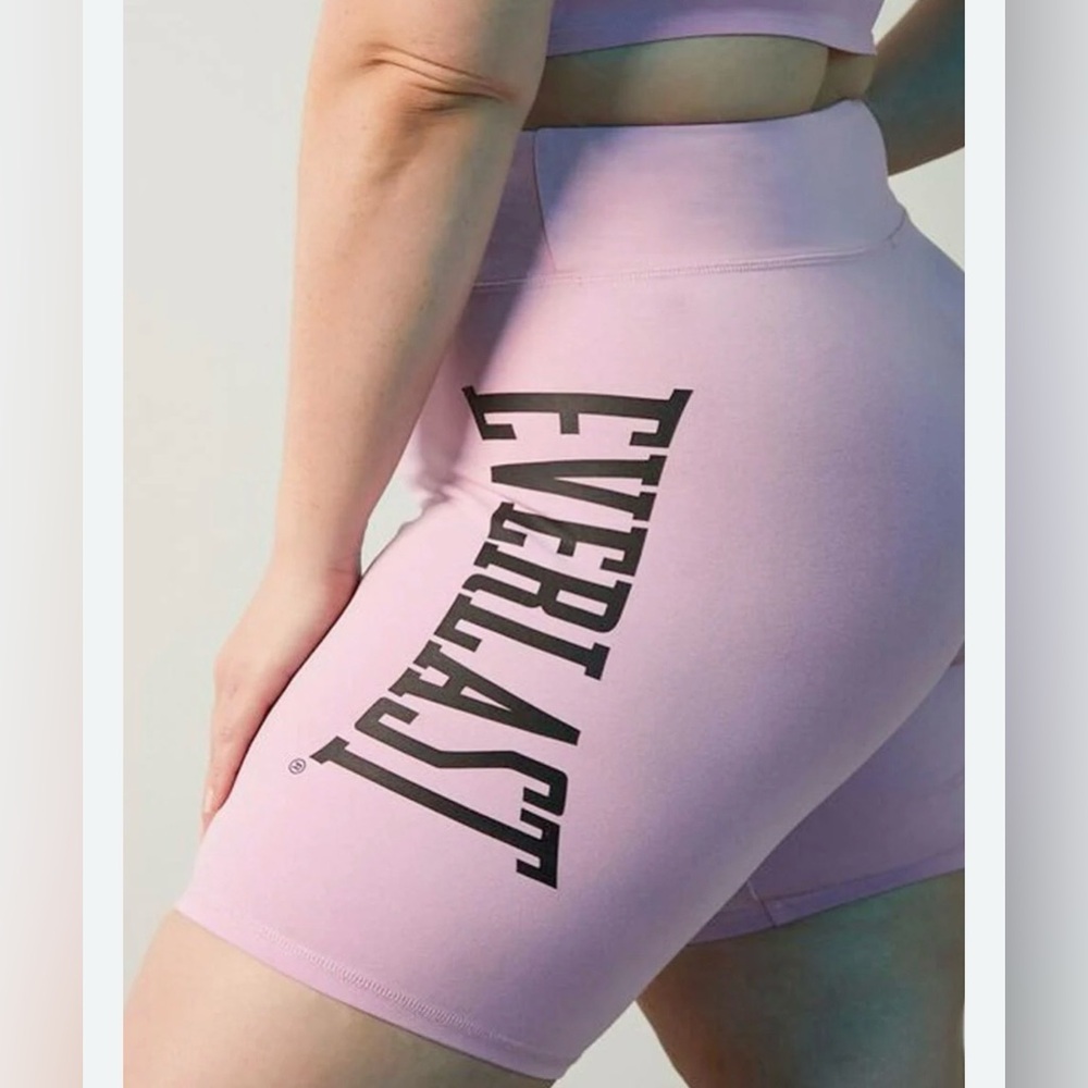 Everlast Pink High-Rise  Shorts with Side Logo